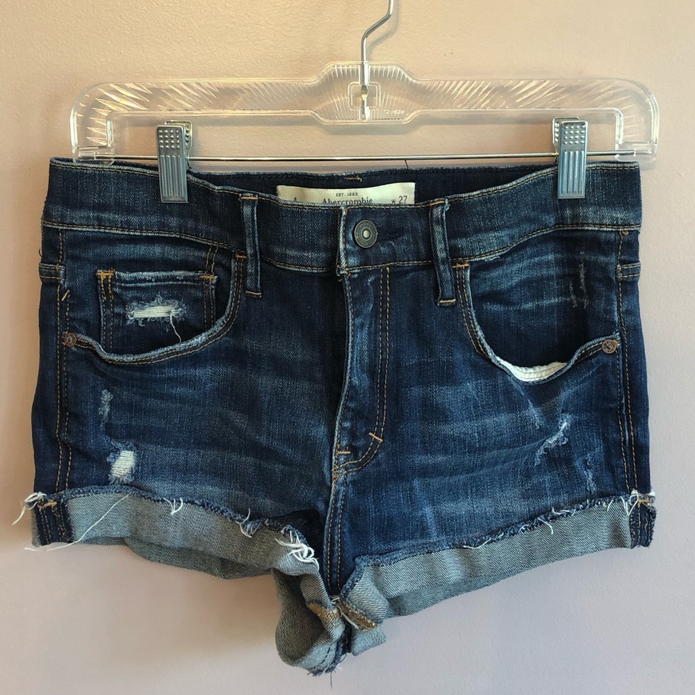 Abercrombie Distressed Jean Shorts